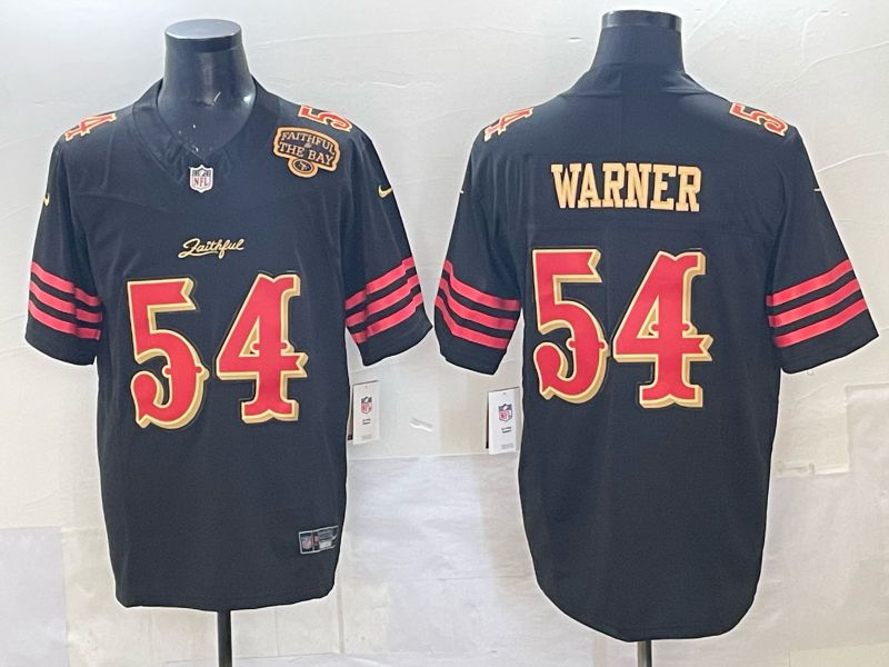Men Nike San Francisco 49ers #54 Warner black Limited NFL 2025 Jersey 0013->san francisco 49ers->NFL Jersey